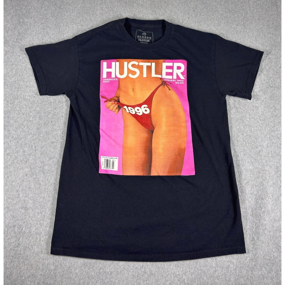 Reason Hustler Hardcore‎ 96 Graphic T-Shirt MEDIUM Black Y2K Tee Cotton LIMITED